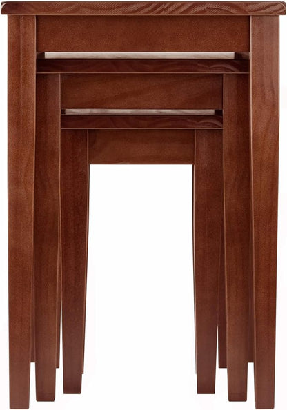 Winsome Regalia Nesting Accent Tables, for Living Room, Walnut, Set of 3