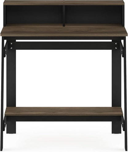 Furinno Simplistic A Frame Computer Desk, 17.9"D x 31.6"W x 35.5"H, Columbia Walnut