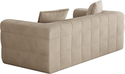 68.7" Loveseat Boneless Couch,Comfy Cloud Sectional Sofa with Deep Seat,Modern Upholstered Chenille Love Seat Sofa, Small Couches for Living Room, No Assembly Required Tufted Sofas, Light Brown