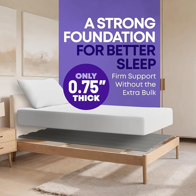 Greaton, Wooden Twin Bed Slats for Support Under Mattress with Cover – Replacement Wood Slats for Twin Size Bed Frame – Under Mattress Support Without Extra Height – 3.38-Inch Standard Width