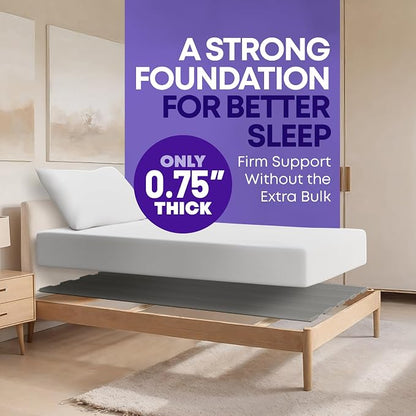 Greaton, Wooden Twin Bed Slats for Support Under Mattress with Cover – Replacement Wood Slats for Twin Size Bed Frame – Under Mattress Support Without Extra Height – 3.38-Inch Standard Width