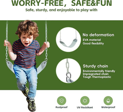 Heavy Duty 66‘’ Chain Plastic Coated Swing Seat Replacement Swing Set Accessories Outdoor Glow in The Dark