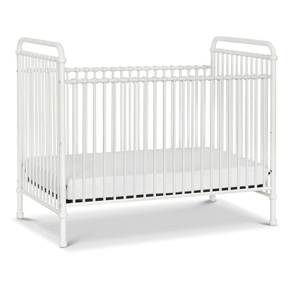 Namesake Abigail 3-in-1 Convertible Metal Crib in Washed White, Greenguard Gold Certified | GREENGUARD Gold Certified, Converts to Toddler Bed & Daybed, 4 Adjustable Mattress Heights, Conversion Kits Sold Separately
