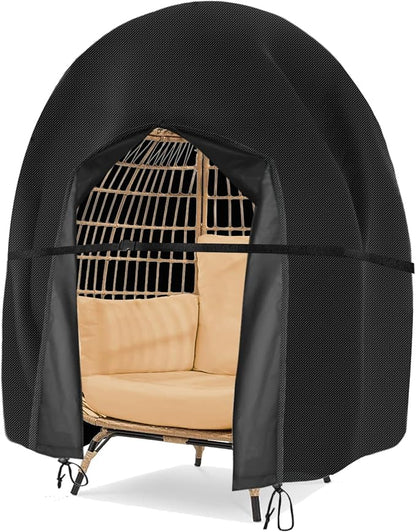 Egg Chair Cover Waterproof Double Egg Chair Covers for Outdoor Furniture 420D Patio Hanging Swing Chair Cover 91x80 inches