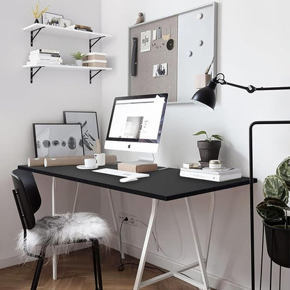 Kaboon 48x26 inches Tabletop, Solid One-Piece Desktop for Sit Stand Desk, Double Desks, L Desk DIY,Wood Countertop Home or Commercial Use,1 inch Thick,Black, 26" D x 48" W