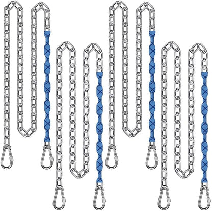 BeneLabel 4Pcs 85" Swing Chain Stainless Steel Hanging Chains with Quick Connect Hooks 1000 lbs Capacity Porch Swing Chains for Hammock Chairs, Heavy Bags, Hanging Chair Chains with Handle Grip Sleeve