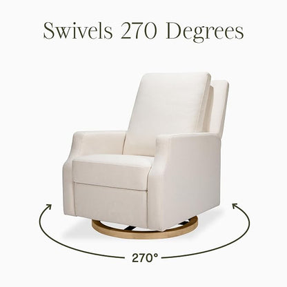 Namesake Crewe Glider Recliner Nursery Chair - GREENGUARD Gold & Certi-PUR US Certified Rocker Recliner - Glider Rocking Chair for Nursery & Living Room - Electronic, 270° Swivel, Performance Cream