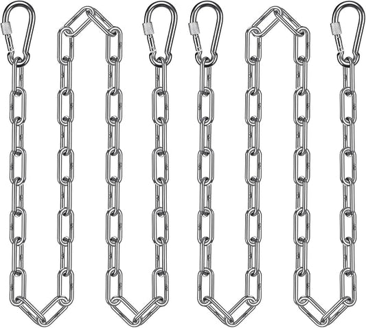 BeneLabel 2Pcs 85" (7ft) Heavy Duty Swing Chain Stainless Steel Hanging Chains with Hooks 1000 LBs Capacity Porch Swing Chain for Hammock, Swingset, Hanging Chair, Swings Chair, Heavy Bags