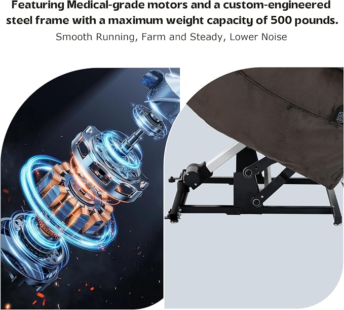 JIKFRIMA Big Man Recliner 500lbs Power Lift Recliner Chair for Big Tall Elderly Adults Oversized Lay Flat Lift Recliner with Extended Footrest,Heat Massage,Flip Arm Storage Cup Holders,USB Type C