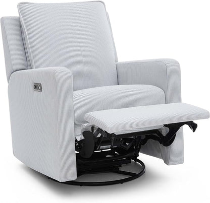 Delta Children - babyGap Harlowe Power Recliner, Sky Blue | Power Recliner with USB-A and Type-C Ports, Greenguard Gold Certified, Stain-Resistant Fabric, Oeko-TEX 100 Certified