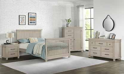 Soho Baby Hampton Crib to Full-Size Bed Conversion Kit, Smooth Stone Wash, GreenGuard Gold Certified