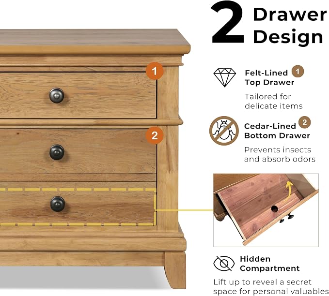 Furniture of America Yardley Farmhouse Solid Wood 3-Piece Bedroom Collection with Panel Bed and Nightstands Set of 2, Box Spring Required for Bedroom, Guess Room, Full, Natural Oak