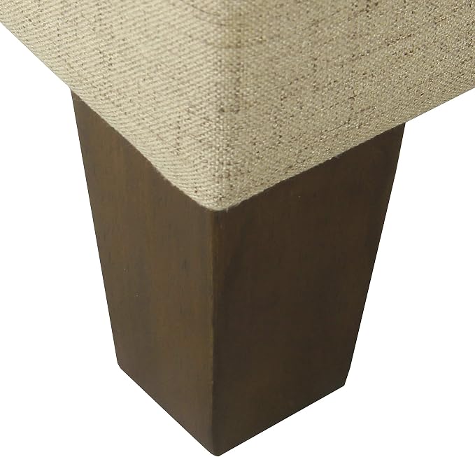 HomePop 28" Woven Square Storage Ottoman - Linen Tan