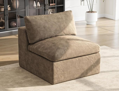 36 Inch Middle Seat | Modular Sectional Couch Sofa | Brown