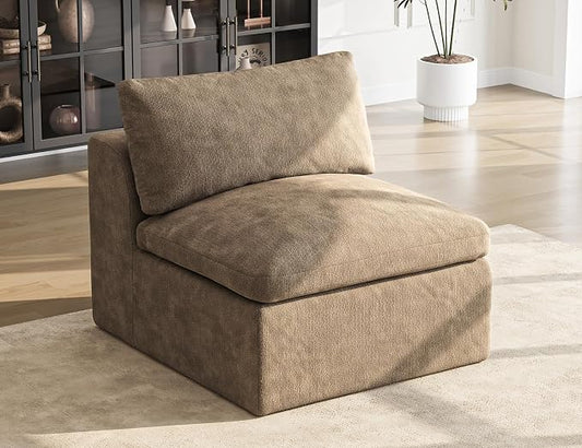 36 Inch Middle Seat | Modular Sectional Couch Sofa | Brown