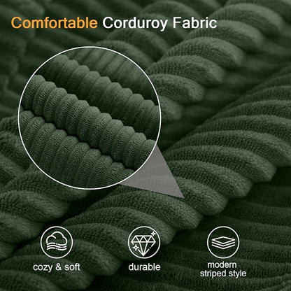 COMAX Futon Sofa Bed, Convertible Sofa Bed, Folding Boneless Couches | Boneless Couch for living room, 4‑in‑1 Fold Out Small Foldable Loveseat Floor Sleeper Mattress Lounge Space‑Saving, Green