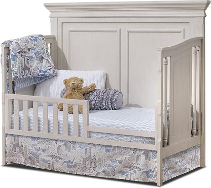 Sorelle Furniture Portofino Crib,Classic 4-In-1 Convertible Crib,Brushed Ivory Crib Made of Wood,Non-Toxic Finish, Wooden Baby Bed,Toddler Bed,Child’s Daybed and Full-Size Bed-Ivory