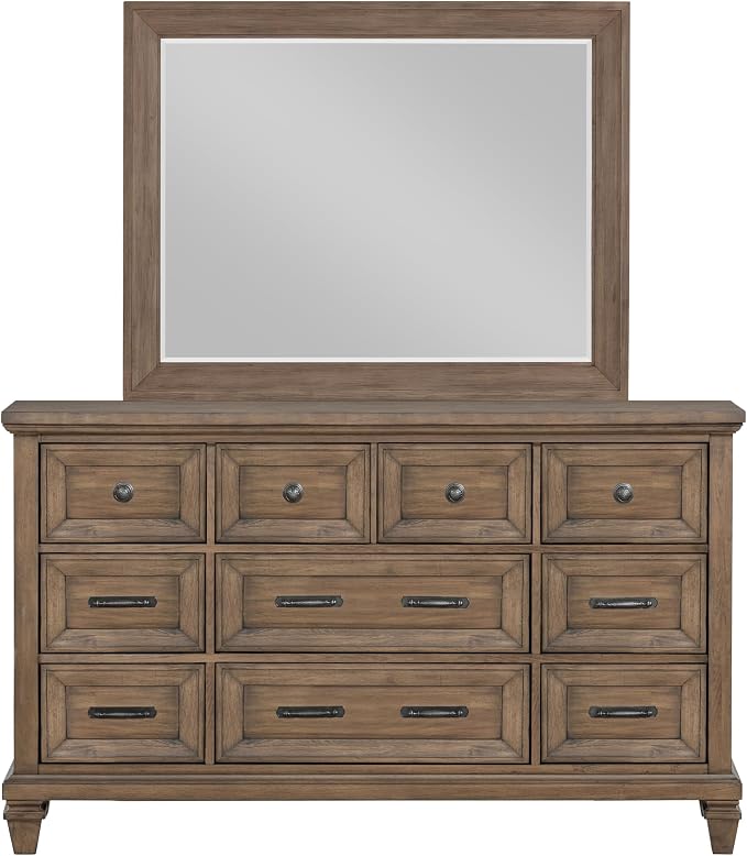New Classic Furniture Mariana 5-Piece Wood King Bedroom Set, Vintage Mocha