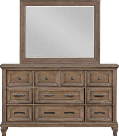 New Classic Furniture Mariana 5-Piece Wood Queen Bedroom Set, Vintage Mocha