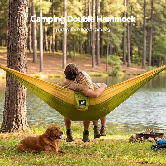 SUNCREAT Hammocks Portable Camping Hammocks with Straps, Hanging Tree Hammock, Green