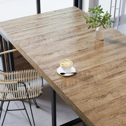 Lasageldar 118" Extendable Dining Table for 2-10 People, Modern Space-Saving Wood Dinner Table for Kitchen Dining Living Room Outdoor Patio (Accent Oak)