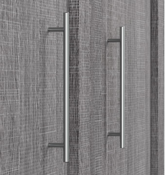 Bestar Pur Full Size Murphy Bed in Bark Grey, 59-inch Space-Saving Sleeping Arrangement for Multipurpose Area, Bedroom, Guest Room, or Living Room