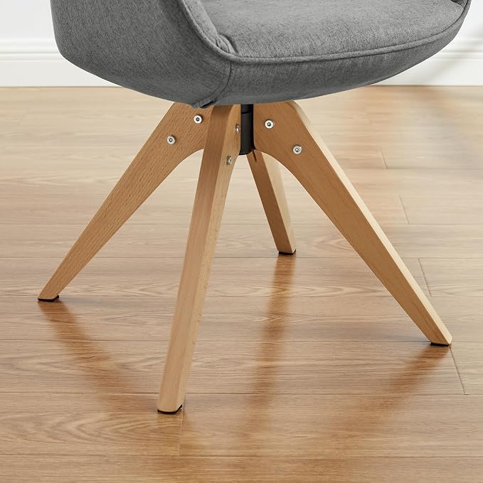 Art Leon Beech Wood Swivel Desk Chair for Home Office, No Wheels