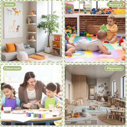 DOREROOM Kids Table with Storage, Wooden Kids Play Table with 2 Canvas Drawers, Round Toddler Activity Tables with Double Sided Desktop for Ages 3-8, Building Blocks, Toddler Desk for Bedroom/Nursery