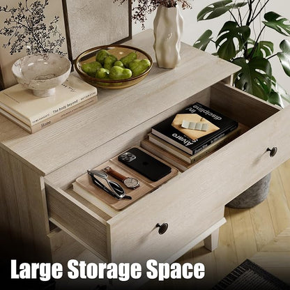 Rustic Drawer Dresser with 6 Drawers Storage Dressers Organizer for Bedroom, Living Roomm,Light Oak