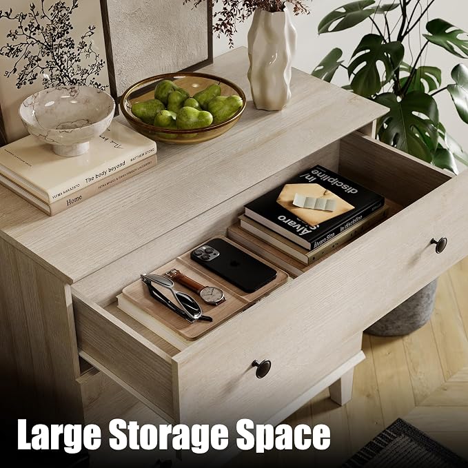 Rustic Drawer Dresser with 9 Drawers Storage Dressers Organizer for Bedroom, Living Roomm,Light Oak