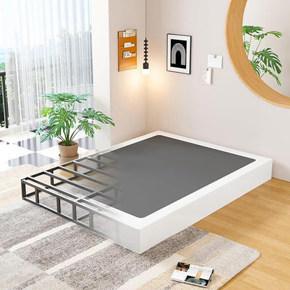 EMODA 9 Inch Queen Box Spring Bed Base, 3000 LBS Heavy Duty Metal Mattress Foundation with Fabric Cover, Easy Assembly