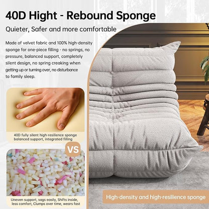 WHGBJA Bean Bag Chair for Adults, Lazy Bean Bag Sofa for Bedroom, Living Room, Reading, Gaming Floor Sofa Chair, Boneless, Comfy