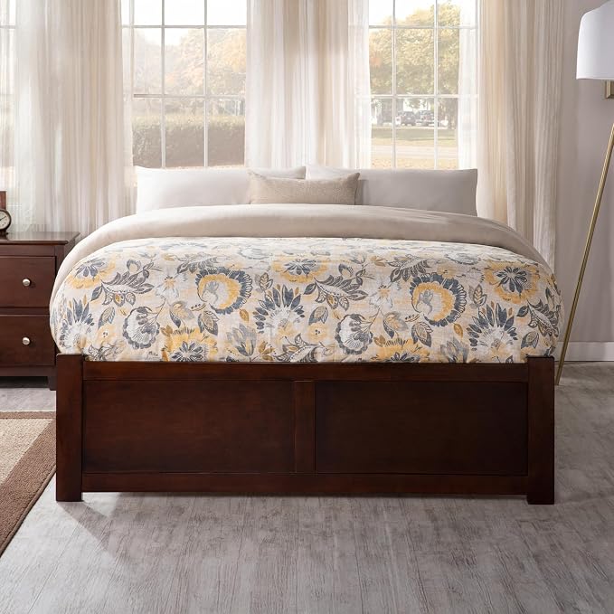 AFI, Concord Full Platform Bed with Footboard & Storage Drawers, Walnut