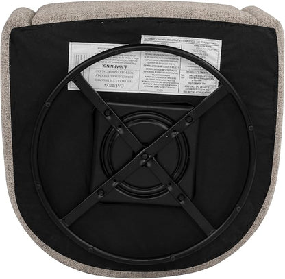 HomePop 360° Swivel Barrel Accent Chair - Midtone Gray Fabric