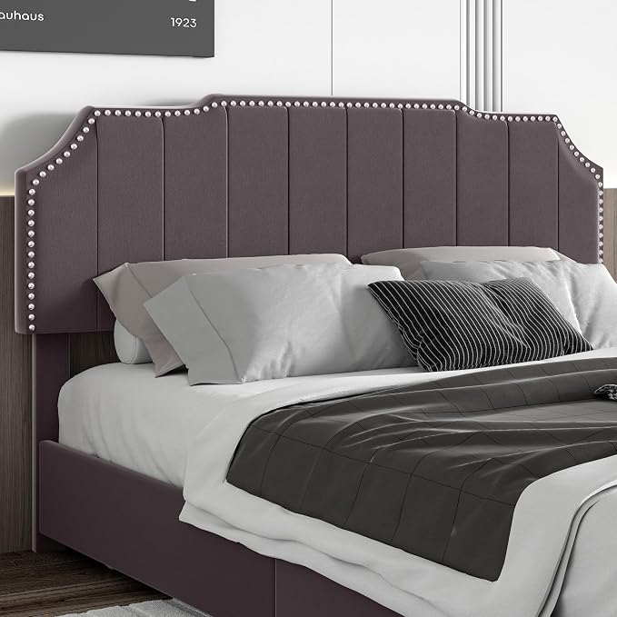 VECELO Full Velvet Upholstered Platform Bed Frame with 4 Rollers Storage Drawers,Full Size Bed with Tufted Height Adjustable Headboard,Wooden Slats/No Box Spring Needed/Easy Assembly