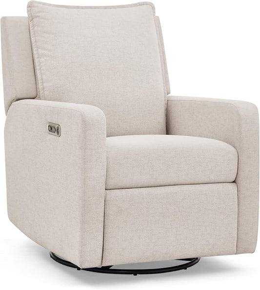 babyGap Harlowe Power Recliner with USB-A and Type-C Ports by Delta Children - Greenguard Gold Certified – Stain-Resistant Performance Fabric is Oeko-TEX Standard 100 Certified, Sand