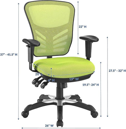 Modway Articulate Ergonomic Mesh Office Chair in Green
