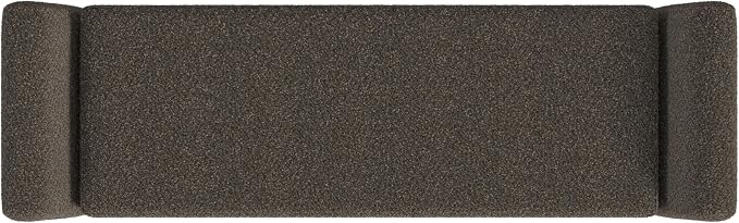 HomePop 60" Modern Storage Bench with Wood Legs - Dark Brown Boucle