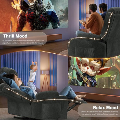 Reclining Loveseat, 55.1" RV PU Leather Wall Hugger Recliner Love Seats Sofa with Charging Station, Removable Armrest, Cup Holder, Double Recliners Couch, Manual Love Seat for Living Room