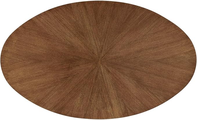 Modway Crossroads 71" Oval Wood Dining Table, Walnut