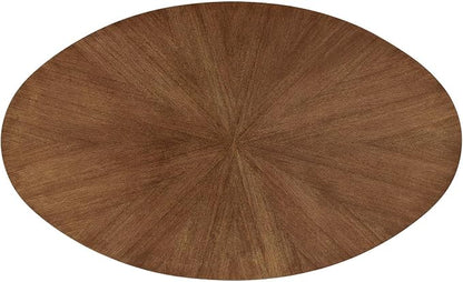 Modway Crossroads 71" Oval Wood Dining Table, Walnut