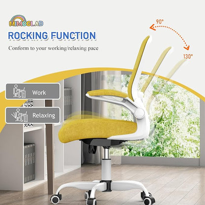 Mimoglad Ergonomic High Back Mesh Office Chair, Adjustable Lumbar Support, Thickened Seat Cushion (Modern, Jasmine)