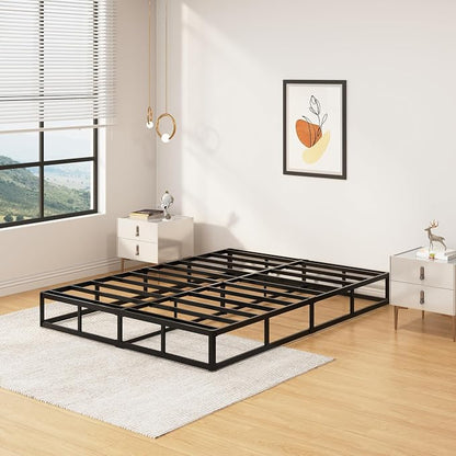SHLAND Queen Box Spring 9 Inch High Profile Box Spring Queen Size Bed Base, Heavy Duty Metal Mattress Foundation with Fabric Cover,Easy Assembly