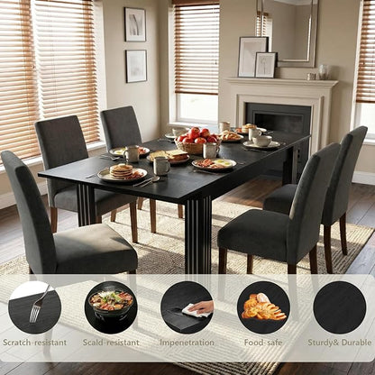 Sannwsg Extendable Table 54"-85", Extendable Dining Table for 4-8, Rectangular Kitchen Dining Table Space Saving, Farmhouse Dining Tables with 95" Runner
