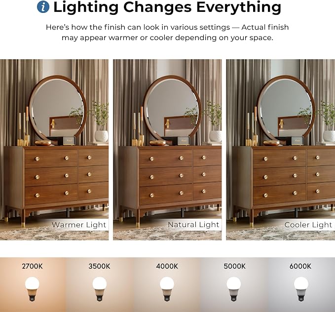 Furniture of America Forma Modern Solid Wood 4-Piece Bedroom Set with Storage Bed with LED Lights, Ball-Bearing Glide on Nightstand and Dresser with Mirror, No Box Spring Needed, King, Walnut