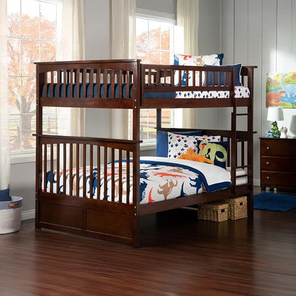 AFI, Columbia Ladder Bunk Bed Full Over Full, Walnut