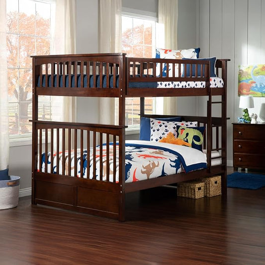AFI, Columbia Ladder Bunk Bed Full Over Full, Walnut