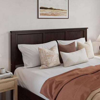 AFI, Madison King Solid Wood Platform Bed with Matching Footboard & Storage Drawers, Espresso