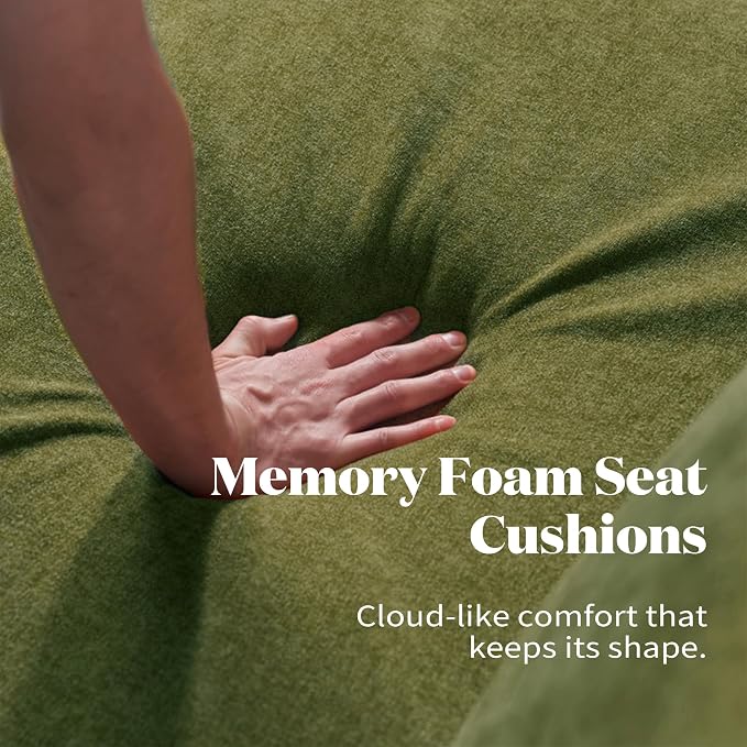 Cloud Modular Hosting Sectional, Oversized Deep Seat Comfort, Luxe Chenille | Fully Removable Washable Covers, Memory Foam Seat Cushions, Storage Ottoman, Premium Fabric