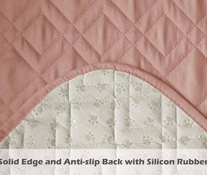 Ameritex Waterproof Nonslip Recliner Cover Stay in Place, Dog Chair Cover Furniture Protector, Ideal Recliner Slipcovers for Pets and Kids (Pink, 23")